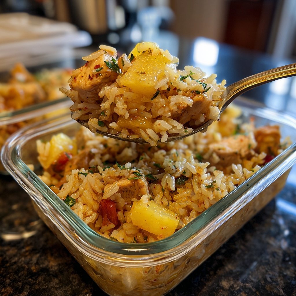 Pineapple Chicken Rice Meal Prep