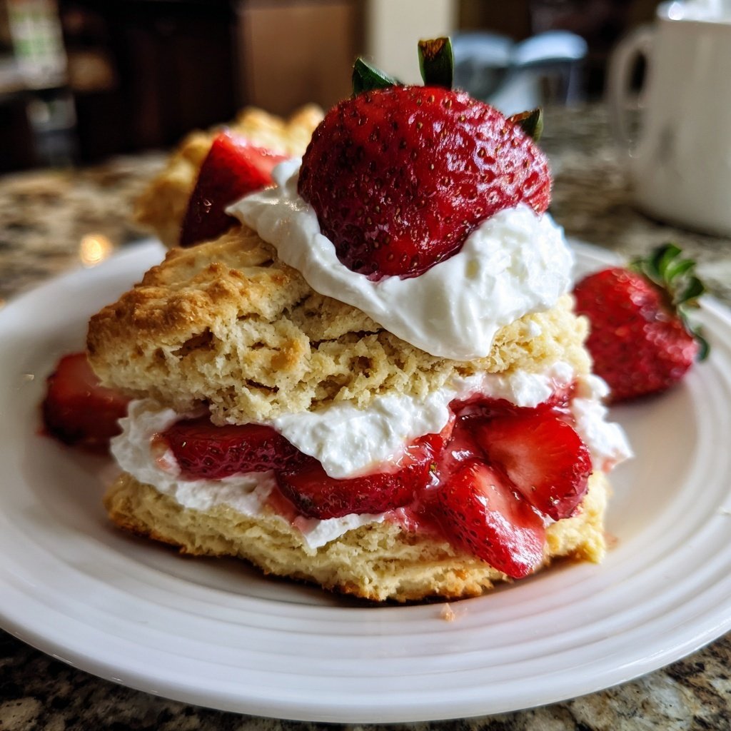 Easy Strawberry Shortcake With Homemade Biscuits