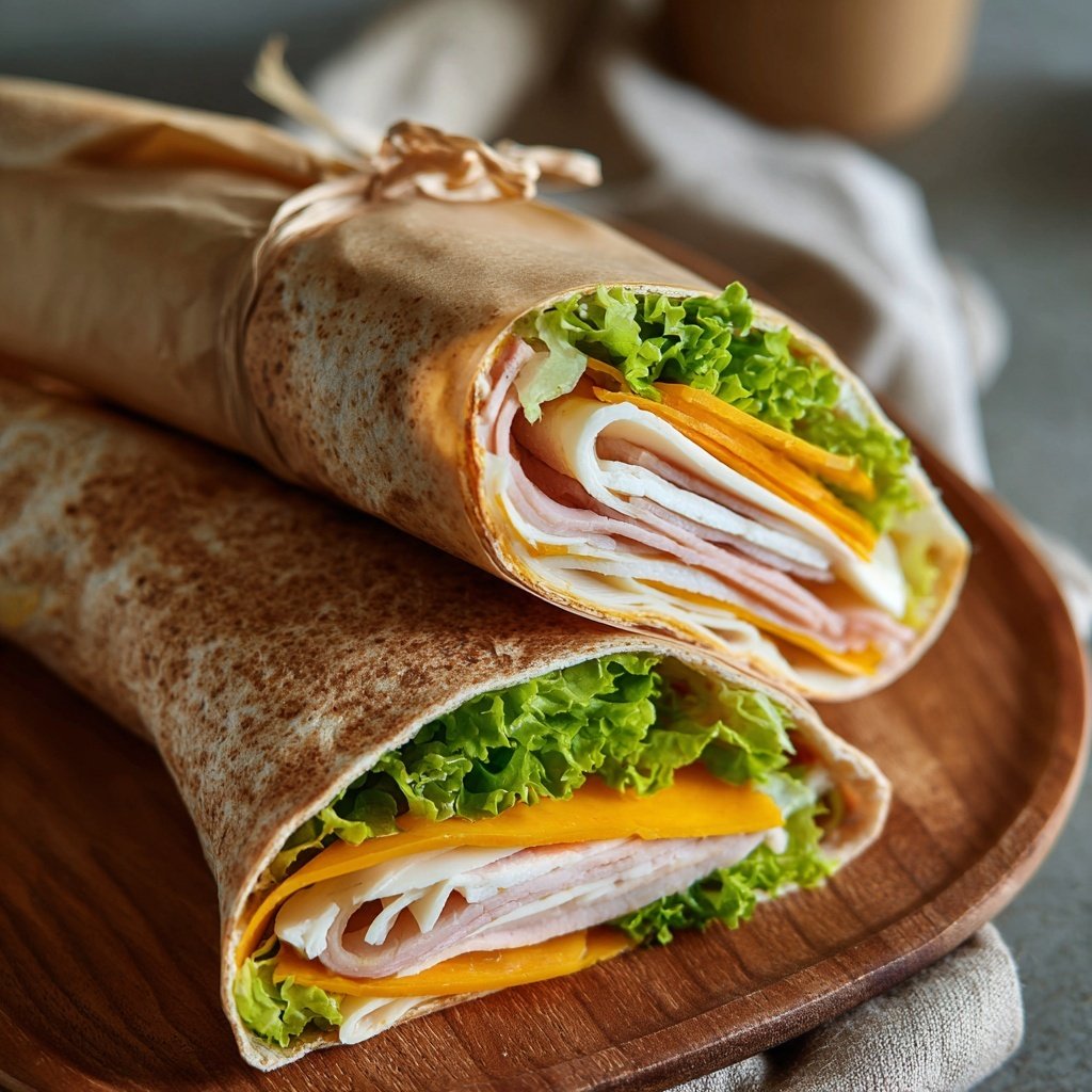 Easy Turkey and Cheese Wrap Lunch