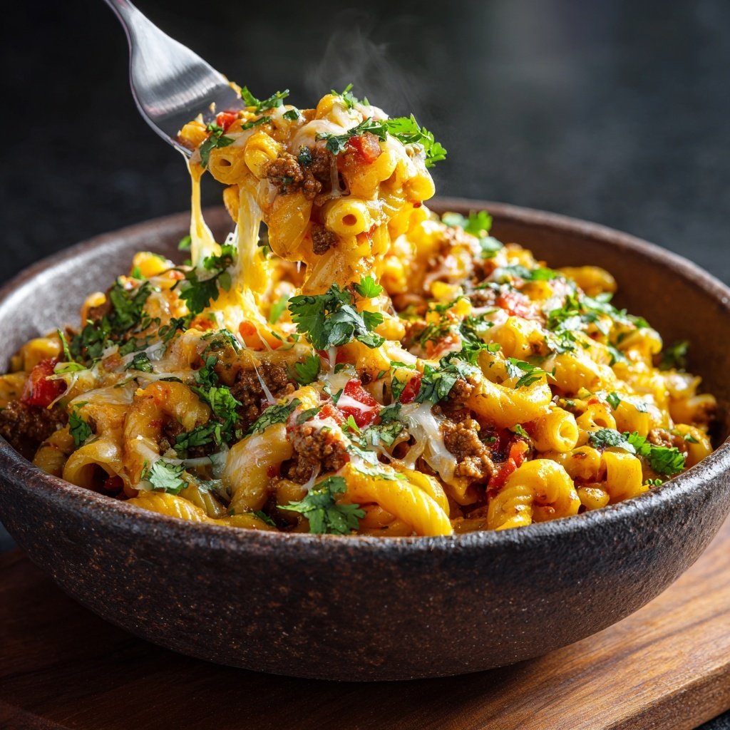 Ground Chicken Taco Pasta