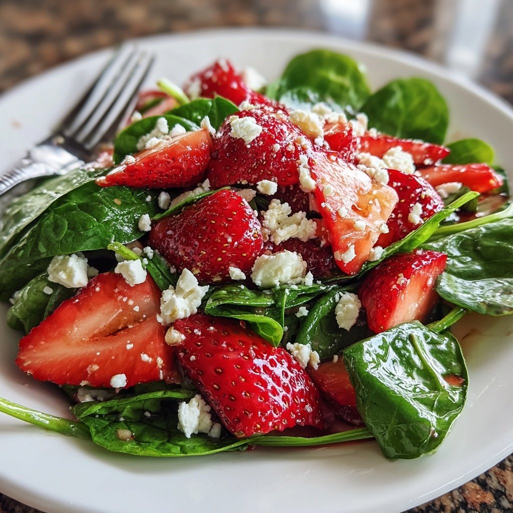 Strawberry Spinach Salad With Feta