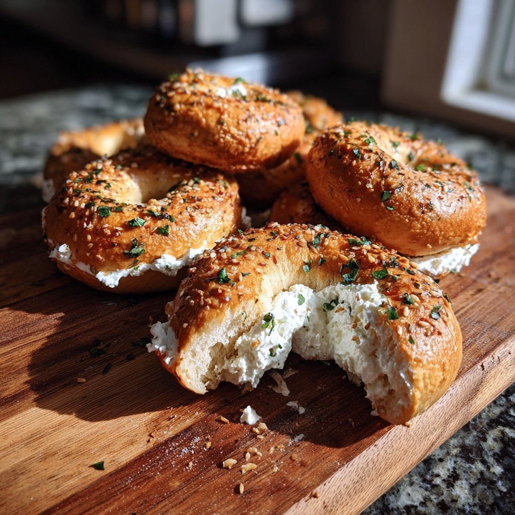 Cottage Cheese Greek Yogurt Bagels