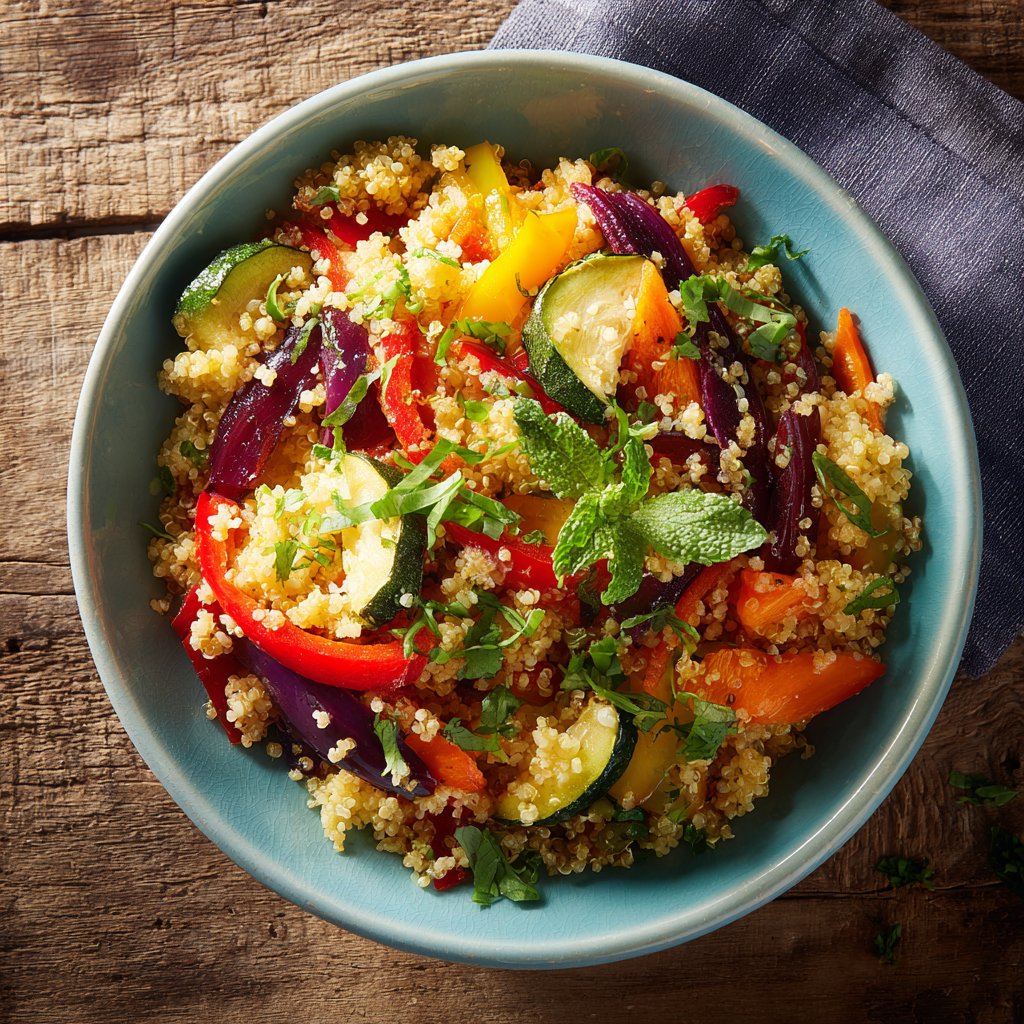 Healthy Lunch Quinoa Veggie Bowls