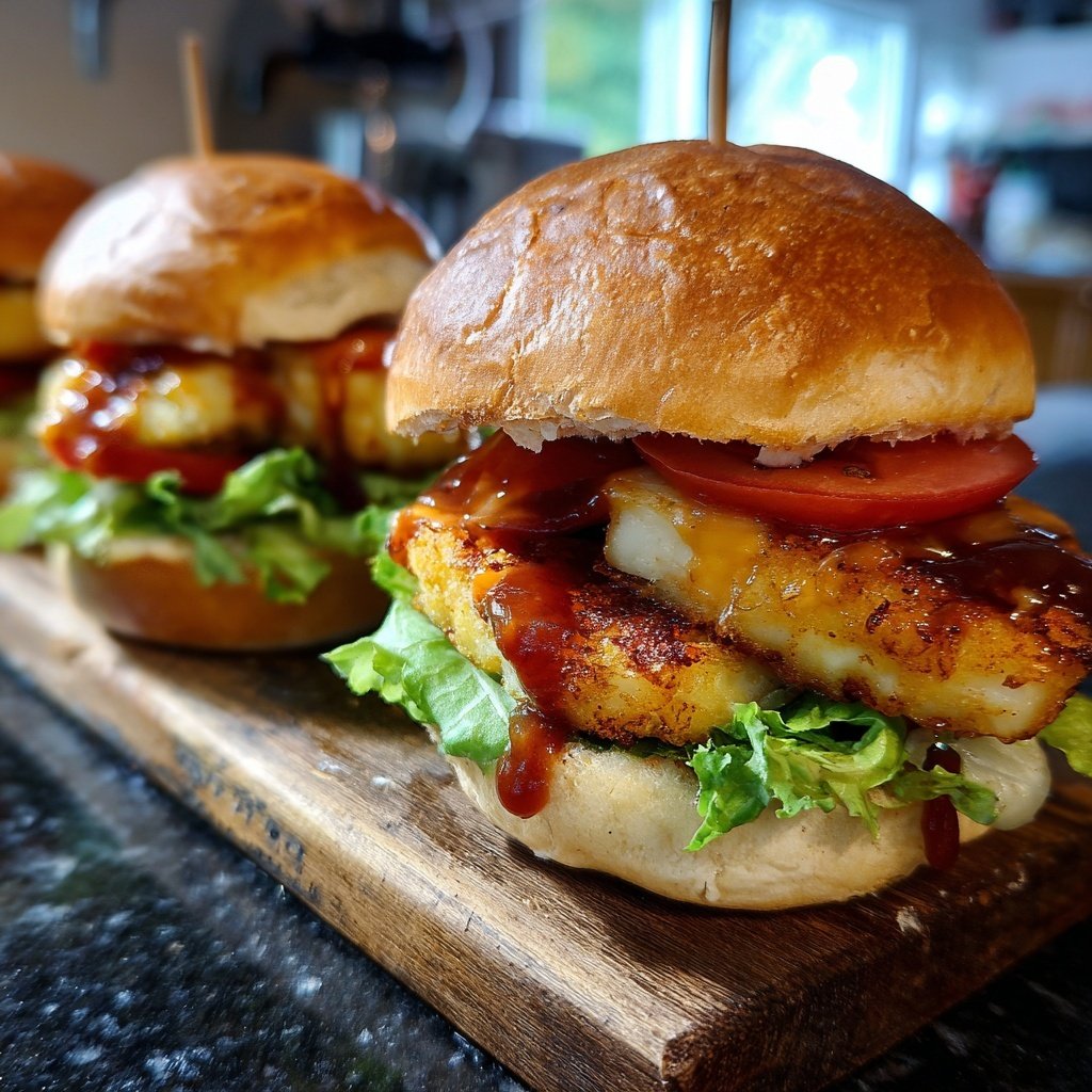 Sliders with Halloumi