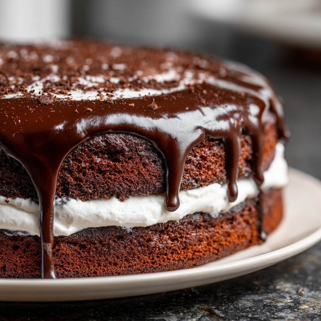 Chocolate Cake With Sour Cream Frosting