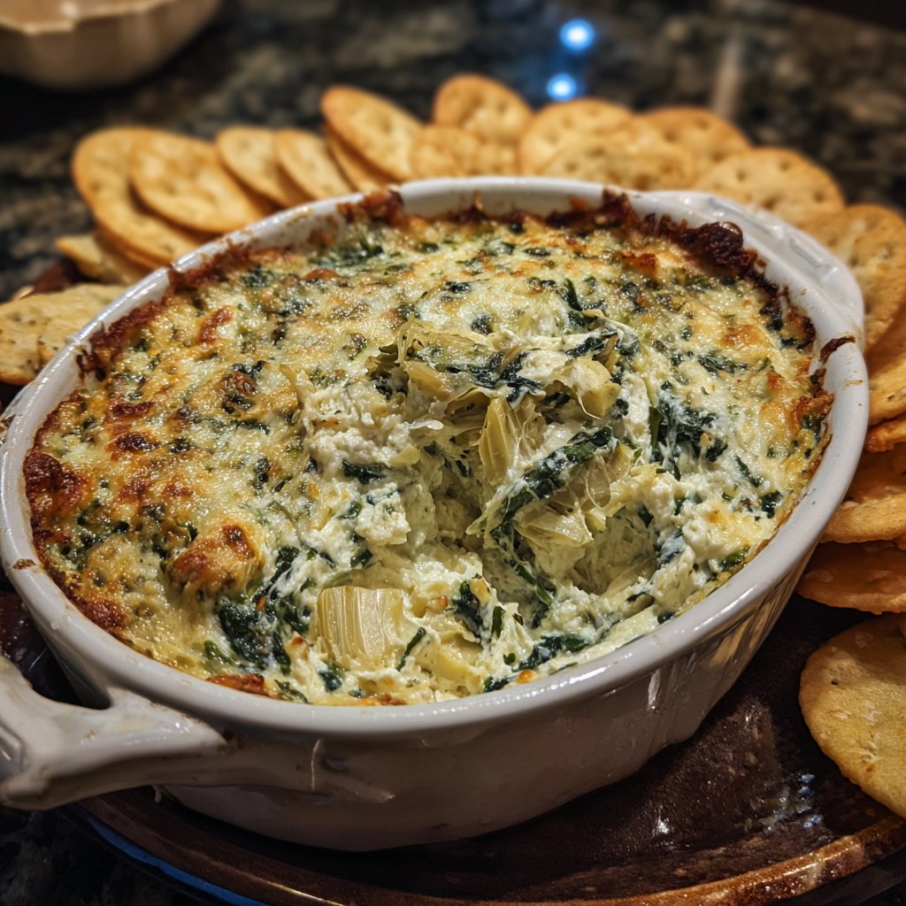 Super Bowl Appetizer Spinach Artichoke Dip