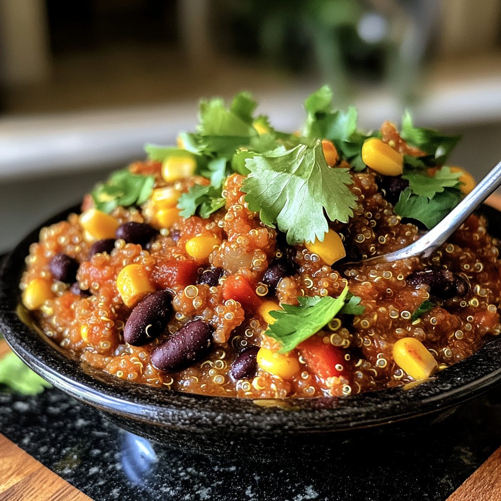 Healthy Crockpot Quinoa Chili