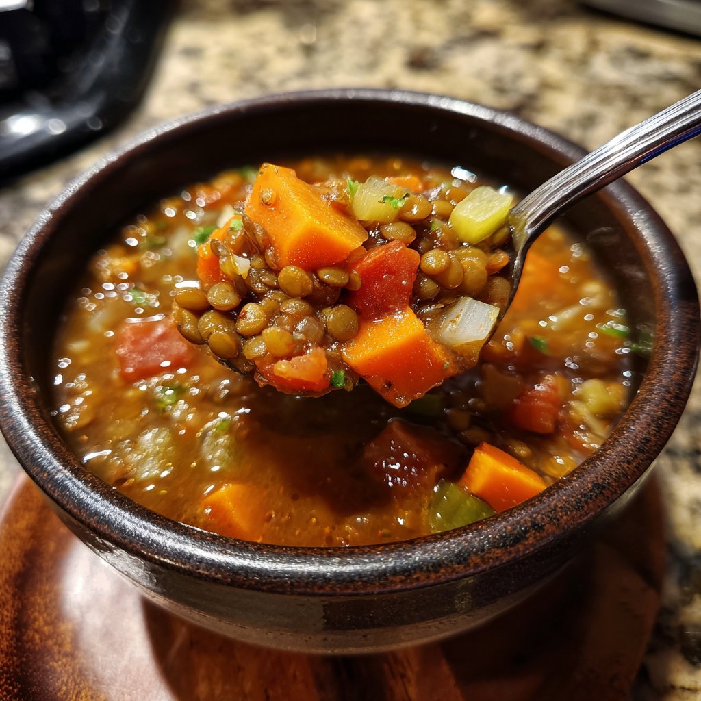 Healthy Crockpot Lentil Soup