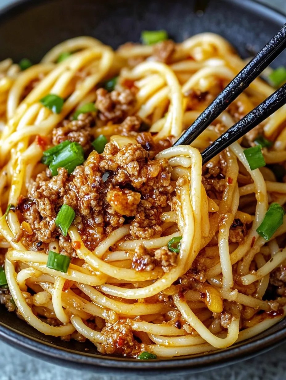 Asian-Style Ground Beef Spaghetti