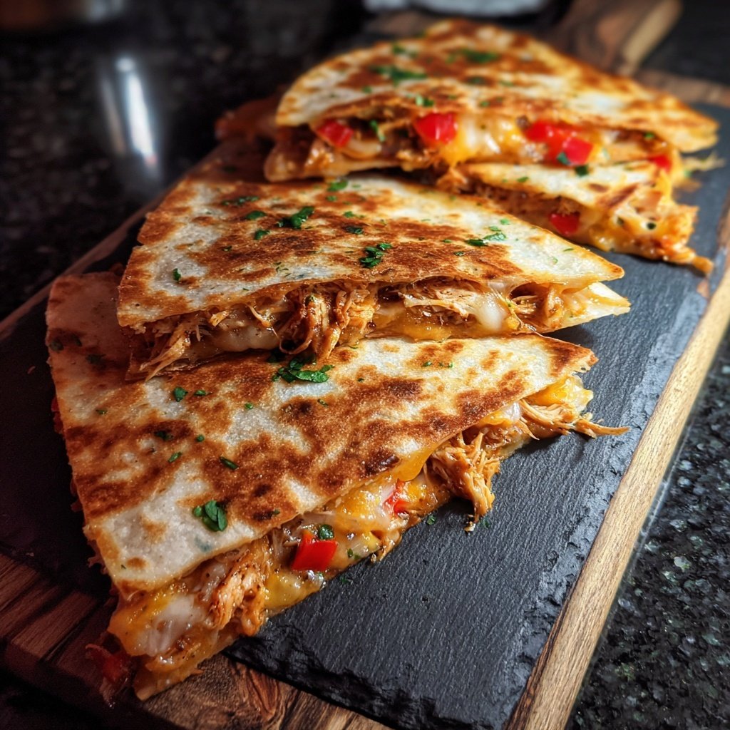 Shredded Chicken Quesadilla Bake